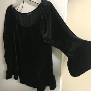 Black Velvet Bell Sleeves Tommy Hilfiger Blouse
